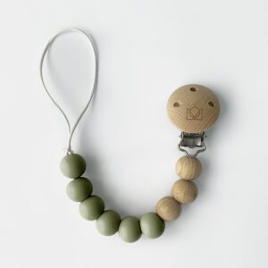 Thyme Green - Pacifier Clip