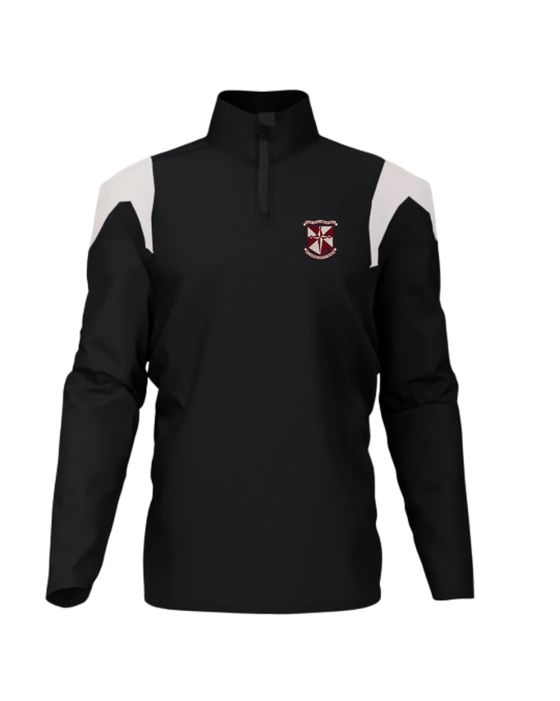 St Pauls Black Quarter Zip PE Jumper