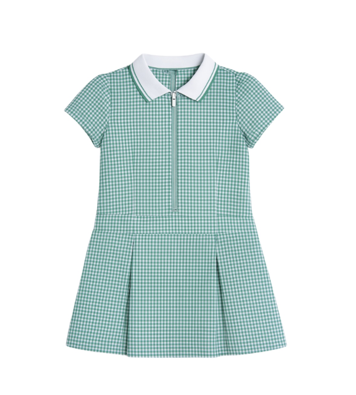 Wilstead Primary School Green Zip Up Gingham Dress