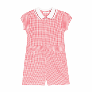 Oakland Primary Red Gingham Playsuit