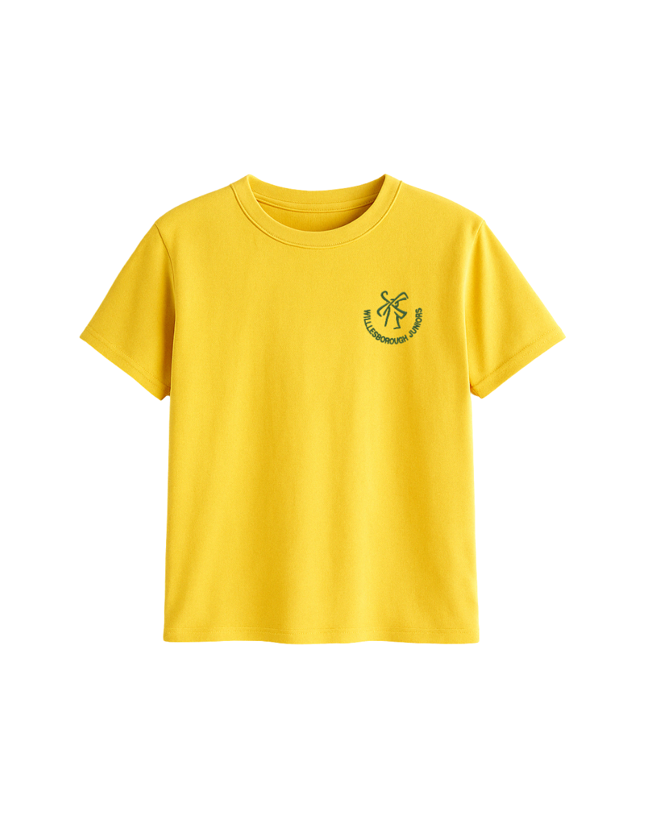 Willesborough Primary School Yellow PE Top Logo