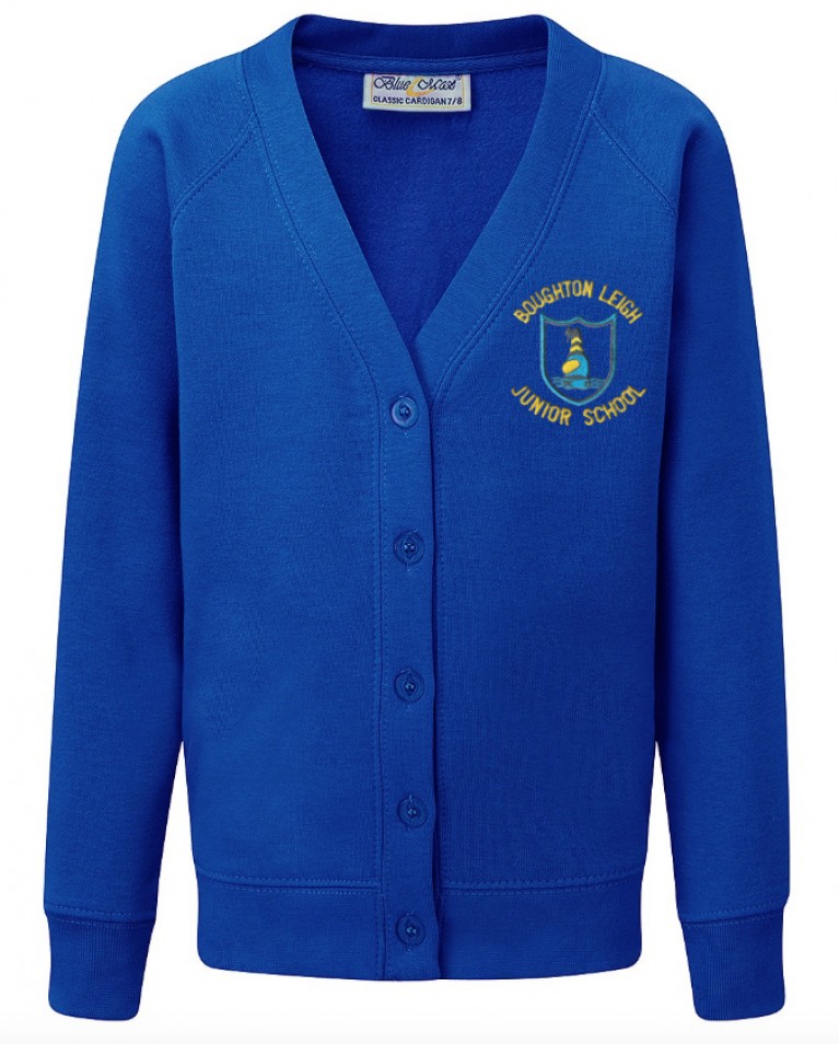 Boughton Leigh Blue Cardigan Logo